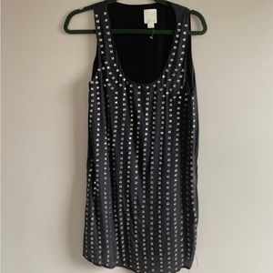 Jeweled black mini dress